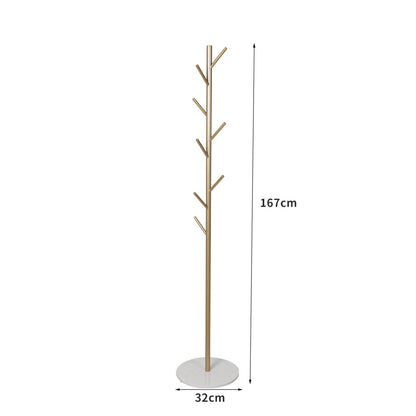 Coat Rack Hat Clothes Stand Hanger Gold