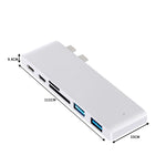 USB 3.0 Type-C HUB 6 Port Powered Adapter Silver