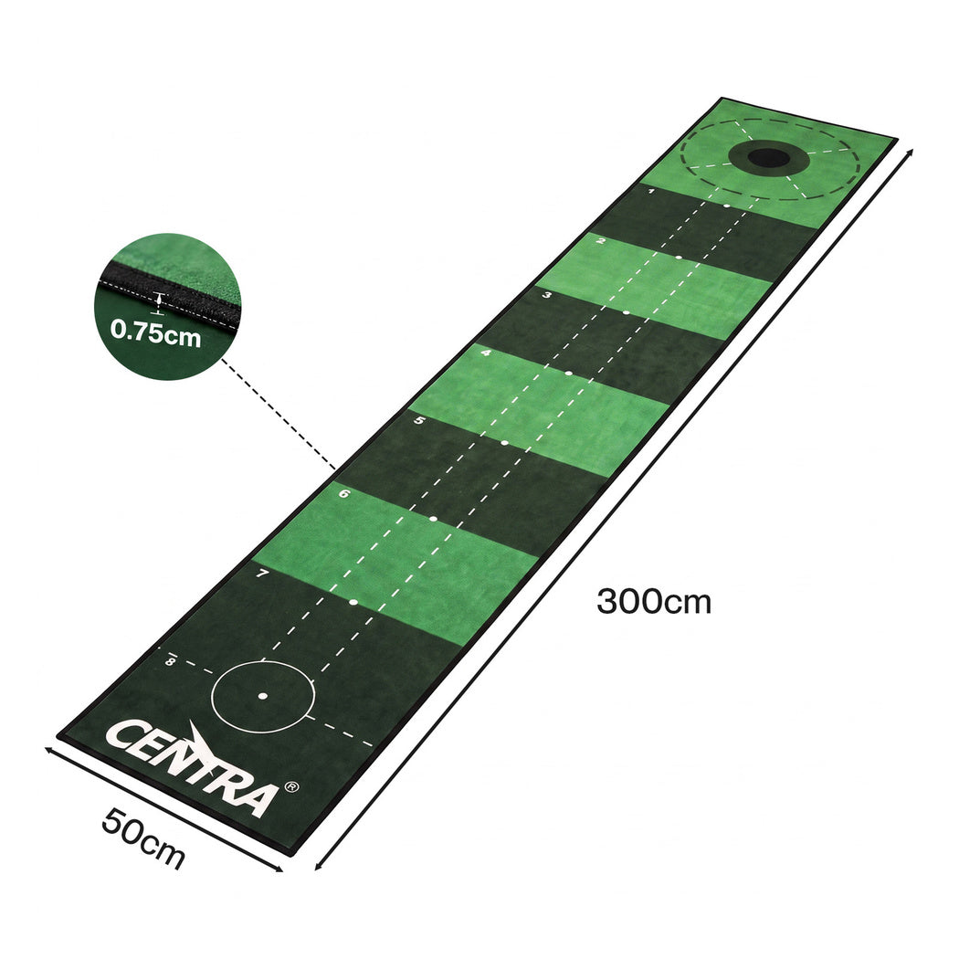 Golf Putting Mat Indoor Green 300x50x0.75cm