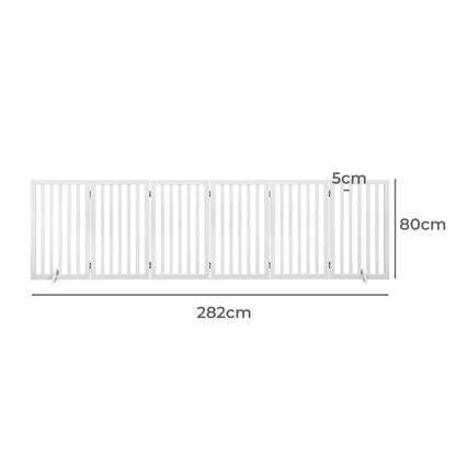 Pet Gate White 6 Panels 139x80x1.8cm