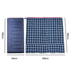 3-Season Sleeping Bag Camping Hiking Blue | HomeAndLiving