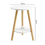 Round Coffee Table 2-Tier Side Table | HomeAndLiving