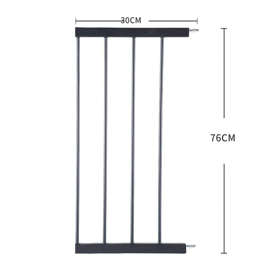 Baby Safety Gate Adjustable Pet Black 30cm Extension