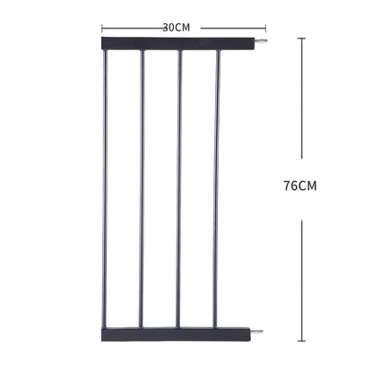 Baby Safety Gate Adjustable Pet Black 30cm Extension
