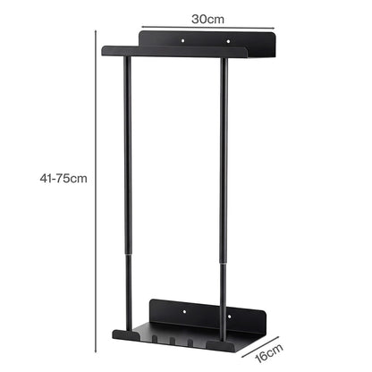 Wall Mounted Towel Rack 3 Hooks Adjustable | HomeAndLiving - 4