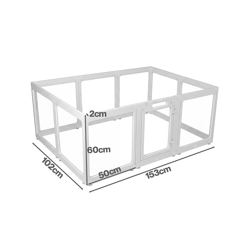 Clear Dog Playpen 60cm 50x2x60cm