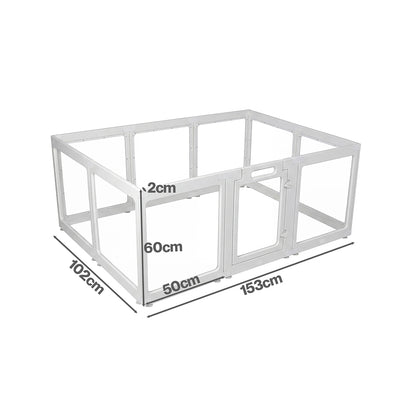 Clear Dog Playpen 60cm 50x2x60cm