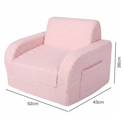 Kids Sofa 3 In 1 Convertible Chair 91x52x25cm