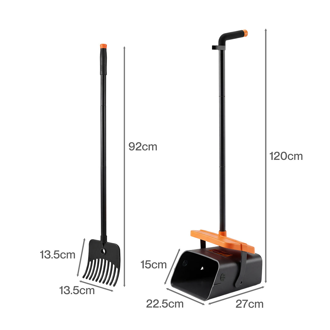 Pooper Scooper Rake Kit Long Handle Dog | HomeAndLiving - 4
