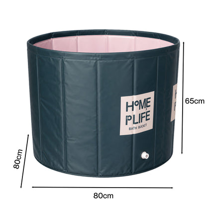 Portable Foldable Bathtub Green 80x80cm