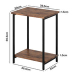 2-Tier Industrial Side Table Nightstand | HomeAndLiving