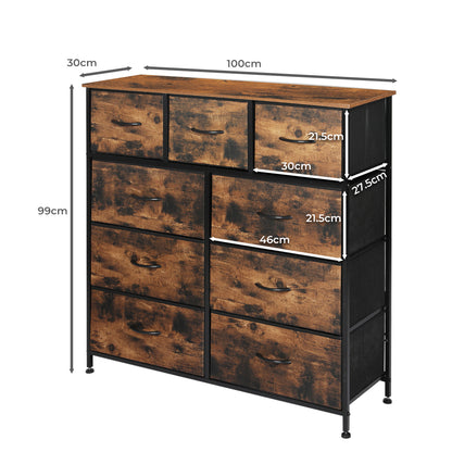 Storage Cabinet Tower Brown Fold 100x30x99cm