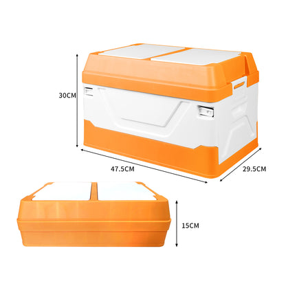 Car Boot Organiser 2 Layer Foldable Orange