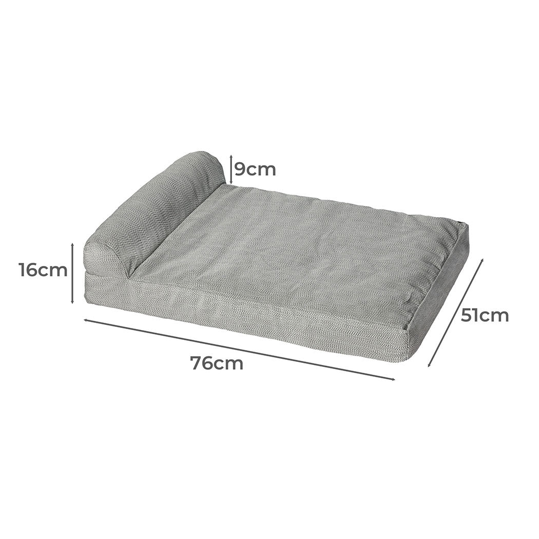 Chew-Proof Orthopedic Pet Bed (Grey)