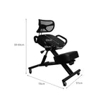Compact Kneeling Chair Office Ergonomic Black  Soft Cushion