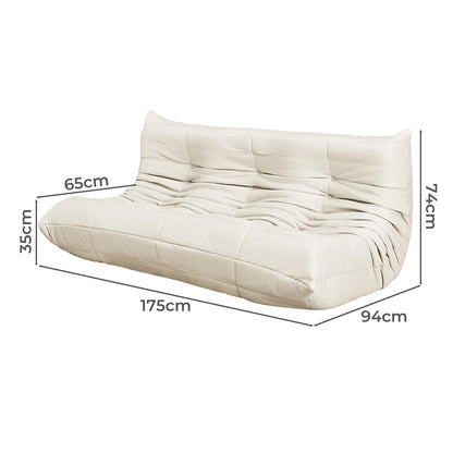 Compact 3 Seaters Floor Sofa Caterpillar Lounge  Comfortable Design