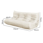 Compact 3 Seaters Floor Sofa Caterpillar Lounge  Comfortable Design