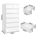 7 Drawer Tallboy Dresser White Storage | HomeAndLiving