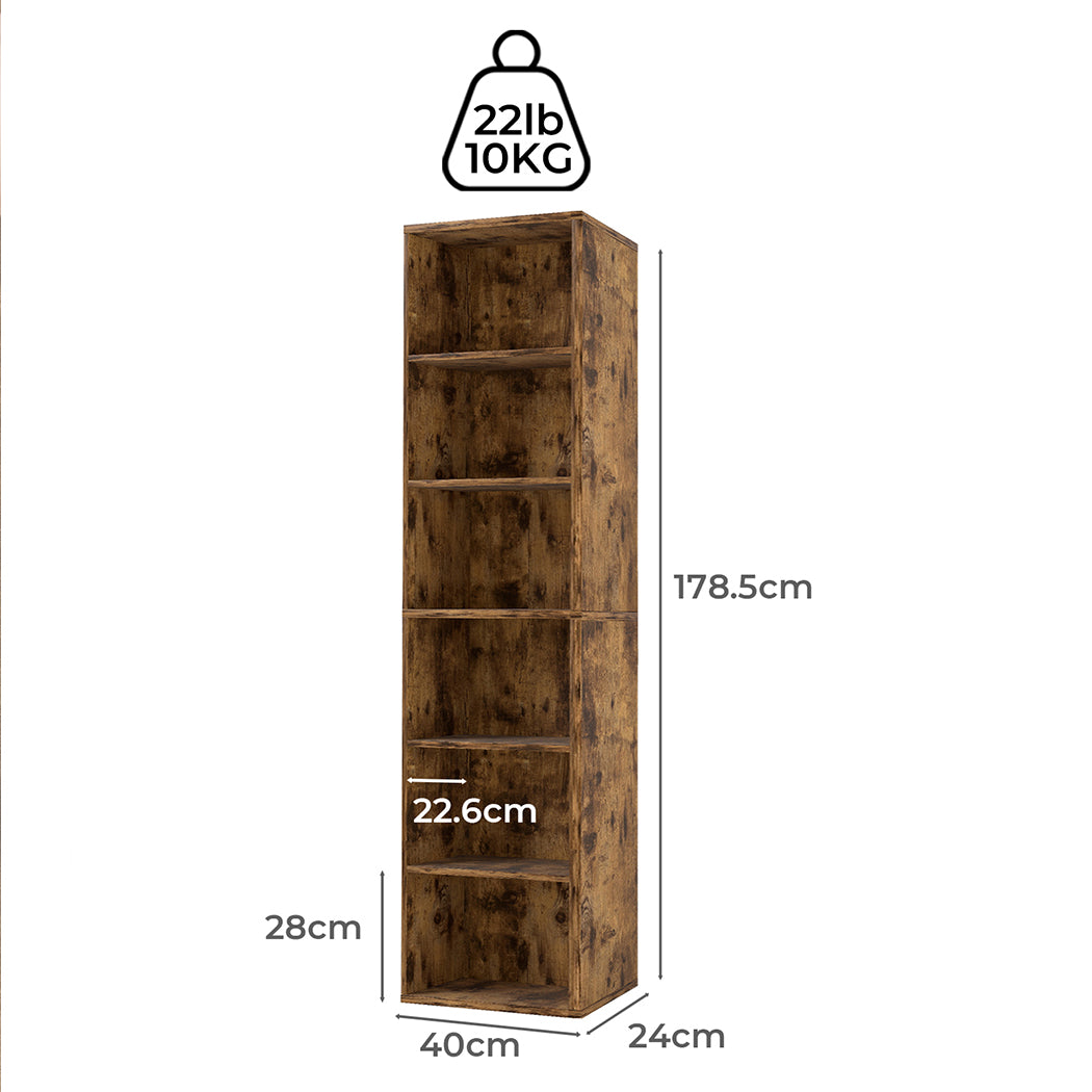 Tall Bookshelf Storage Unit 40x24x178.5cm