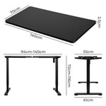 Elegant Motorised Standing Desk Adjustable 140cm Black 1000x 1MM