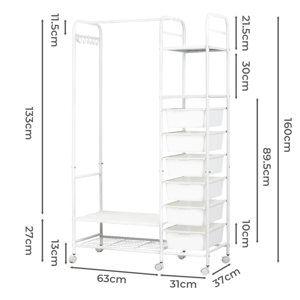 Contemporary 94CM Clothes Rack Stand Heavy Duty Hanging  Adjustable