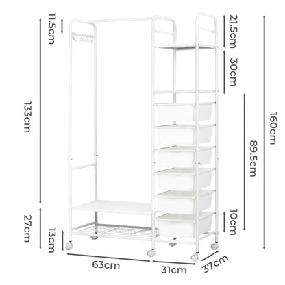 Contemporary 94CM Clothes Rack Stand Heavy Duty Hanging  Adjustable