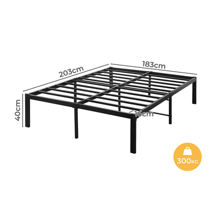 Versatile Metal Bed Frame Heavy Duty Storage Space  Durable Frame