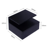 Functional 2x Bedside Tables Side Table Black  Wood Finish Classic