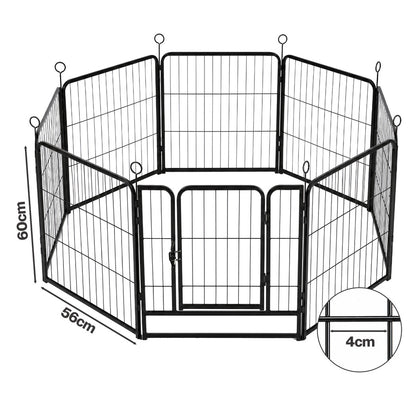 Metal Dog Playpen Foldable 56x60cm