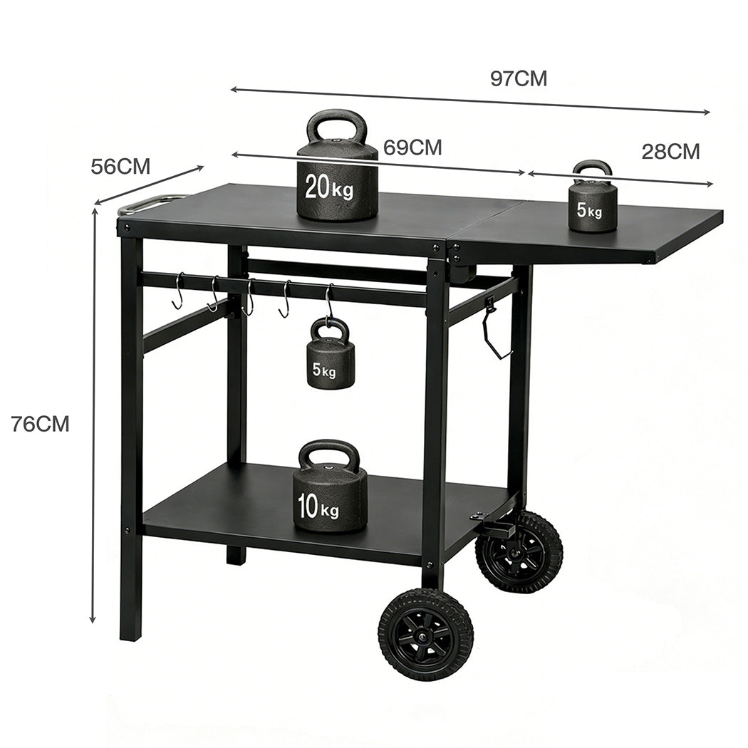 Outdoor Kitchen Cart Foldable BBQ Prep Table | HomeAndLiving