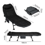Functional Folding Camping Bed Camp Cots Black  Foldable Function
