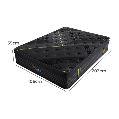 Luxury Spring Mattress Bamboo Euro Top King Single  Scandi Inspired
