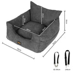 Pet Car Booster Seat Dog Protector M Grey Medium