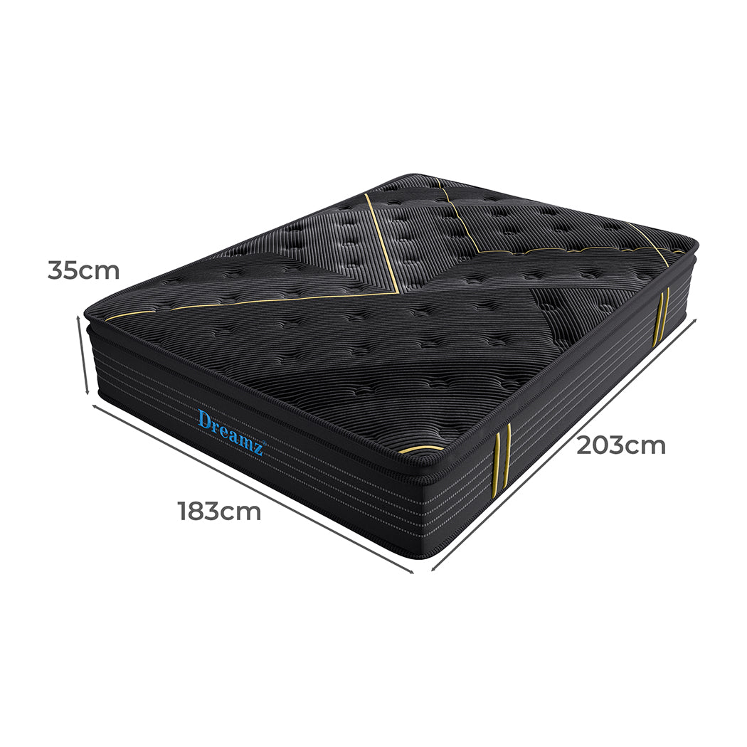 Luxury Spring Mattress Bamboo Euro Top King  High Back Support