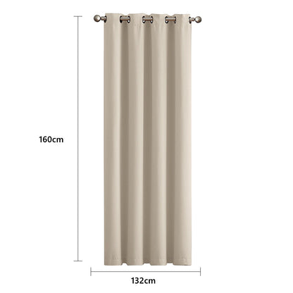 2x Blockout Curtains Panels 3 Layers Eyelet