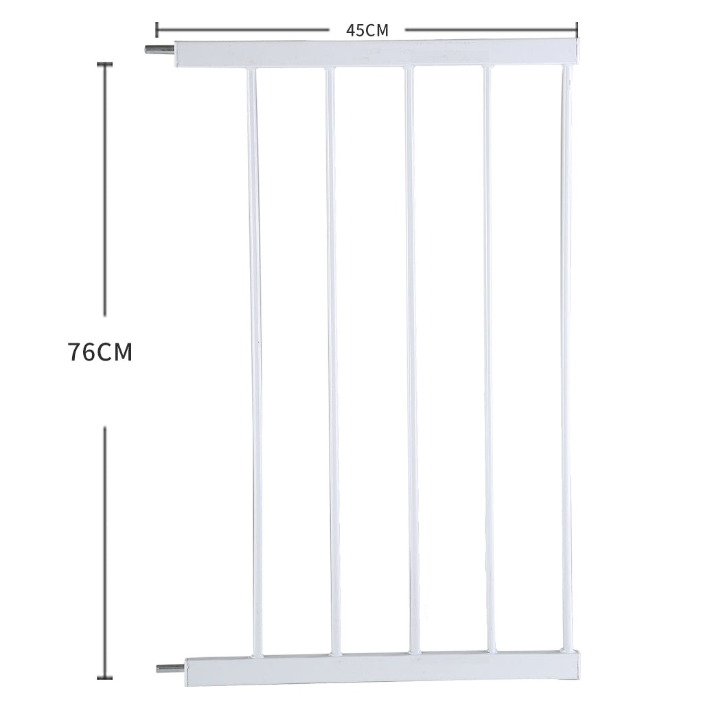 Baby Safety Gate Adjustable Pet White 45cm Extension