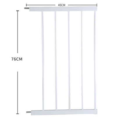 Baby Safety Gate Adjustable Pet White 45cm Extension