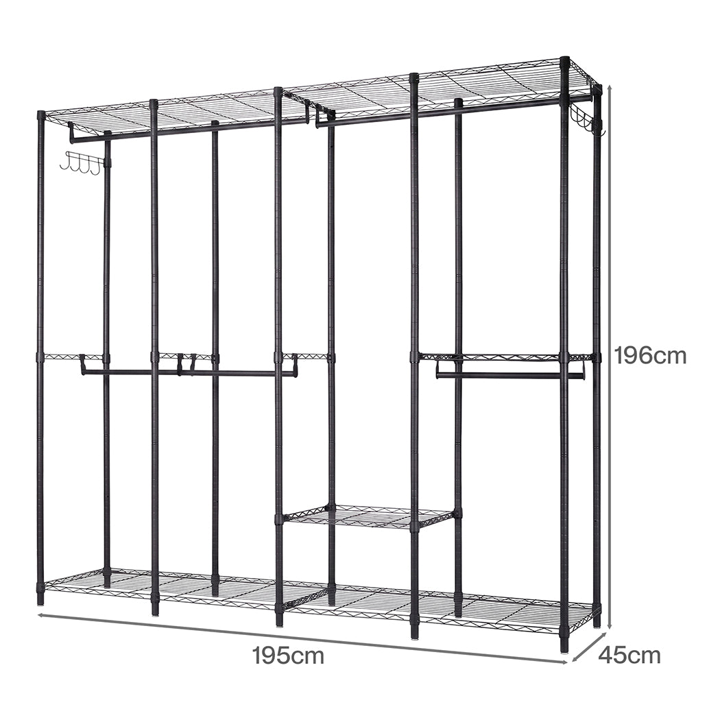 Heavy Duty Clothes Rack Organizer 195x45x196cm