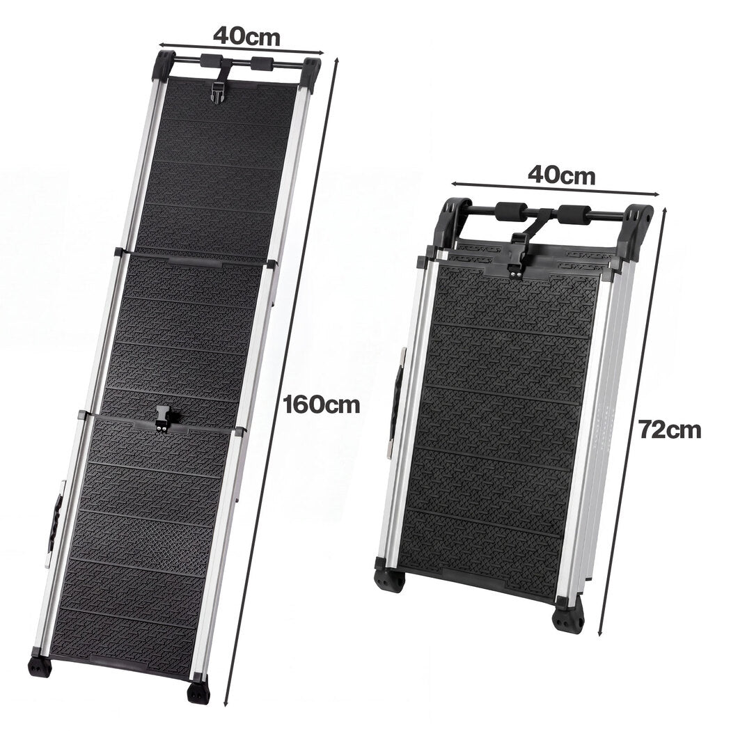 Dog Ramp Foldable Extendable Black 72x40x9.5cm