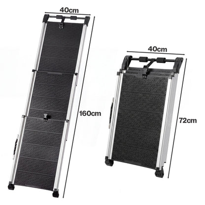 Dog Ramp Foldable Extendable Black 72x40x9.5cm