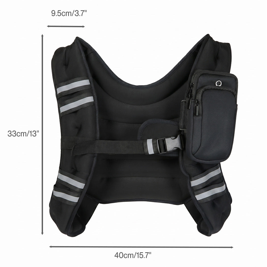 Centra 5.5kg Weighted Vest Adjustable Workout Weight Jacket Exercise Training
