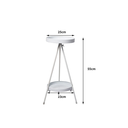 Plant Stand 2 Tiers Outdoor Indoor White Medium
