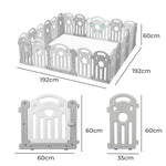 Kids Playpen Ensure Baby Safety with Toddler Fence Grey