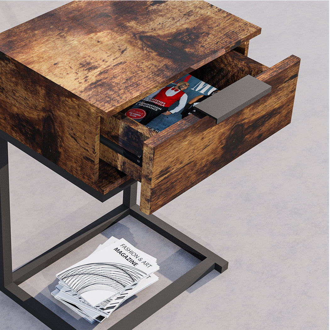 Stylish Bedside Tables Side End Table  Easy Assembly Classic