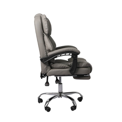 Gaming Chair Office Computer Grey Footrest