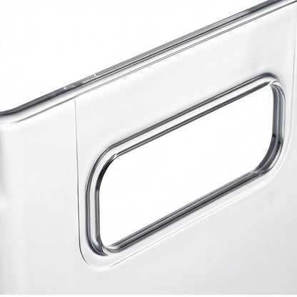 Toque Clear Plastic Storage Bins 6PCS Pantry Fridge Organizer Boxes Handles