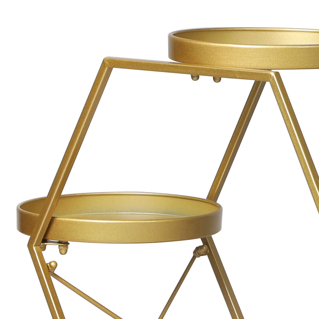 Plant Stand Garden Outdoor Indoor Gold