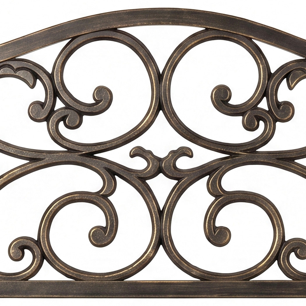 Levede Garden Bench Seat Outdoor Patio Park Lounge Backyard Chair Bronze 3 Seat