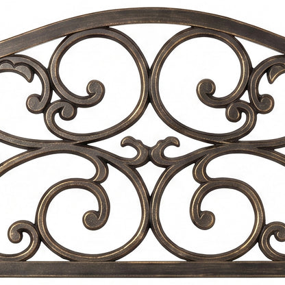 Levede Garden Bench Seat Outdoor Patio Park Lounge Backyard Chair Bronze 3 Seat
