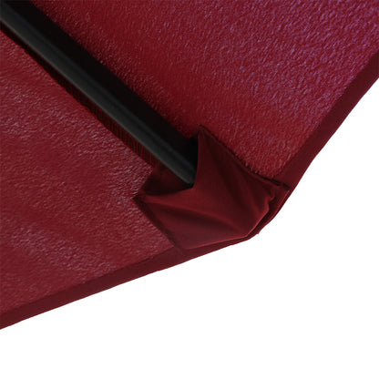 Large Red Patio Umbrella 200x380x233cm
